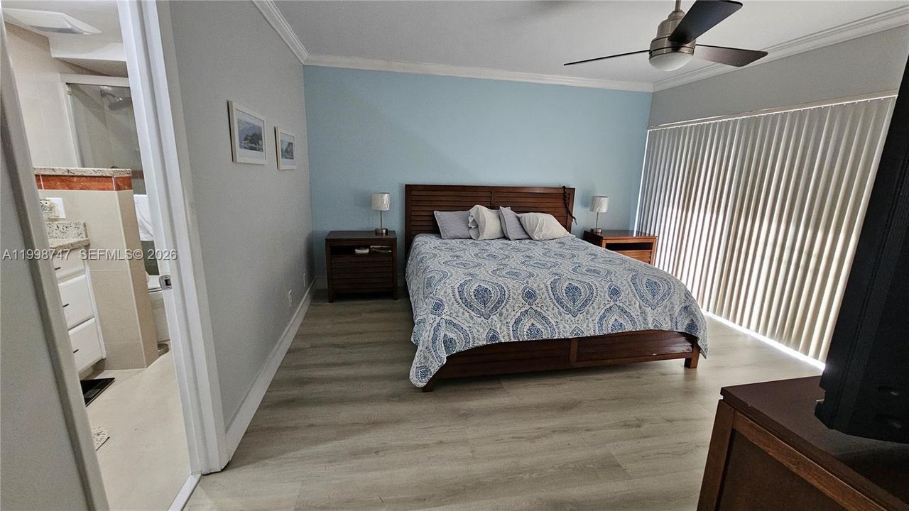 Master Bedroom and vie of bathroom