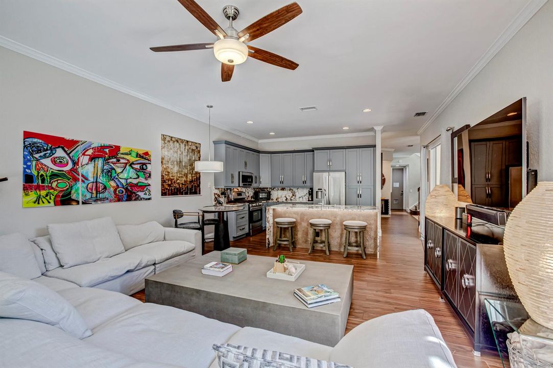 Family Room View to Kitchen