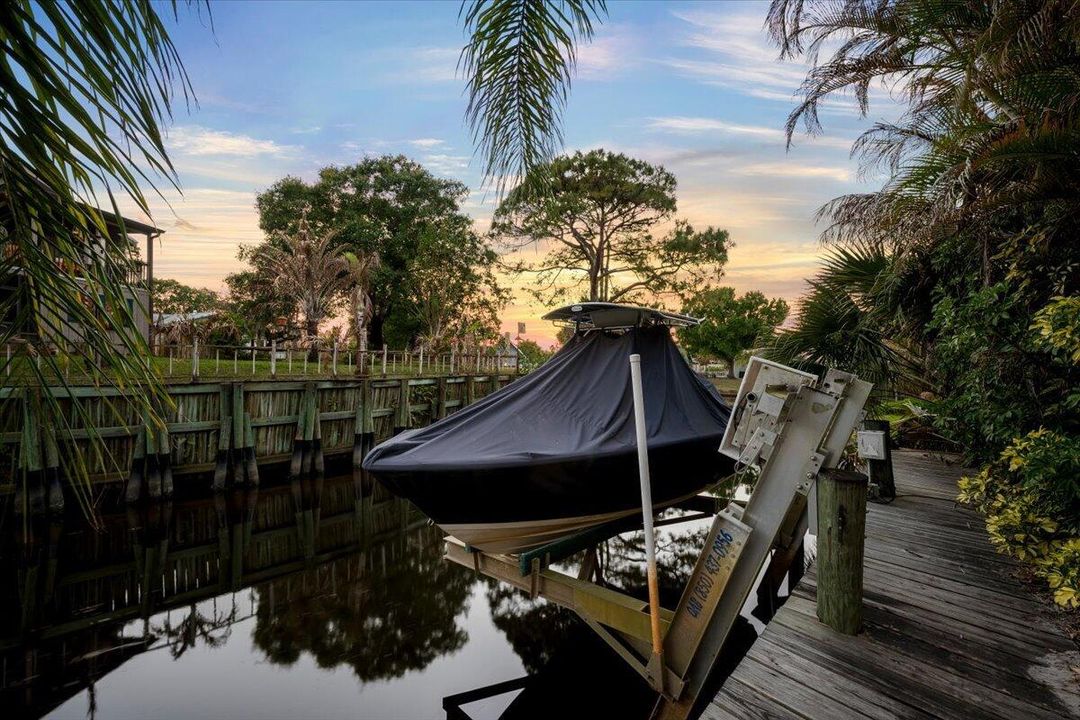 Twilight of dock