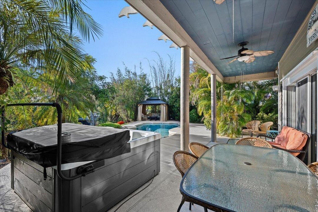 Covered Patio with NEW Hot Tub