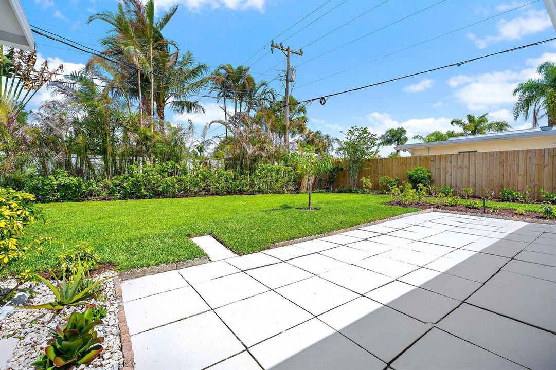 Large back patio