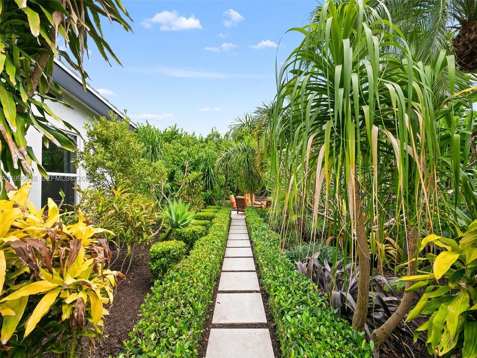 Lushly landscaped gardens
