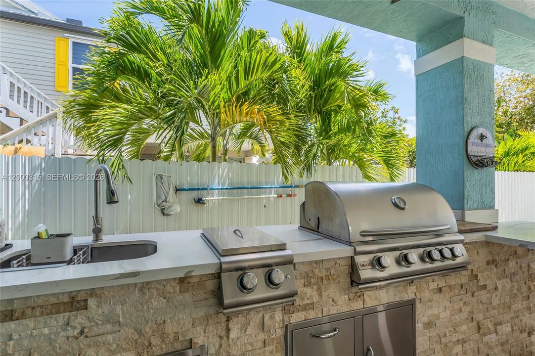 Kitchen and barbecue area