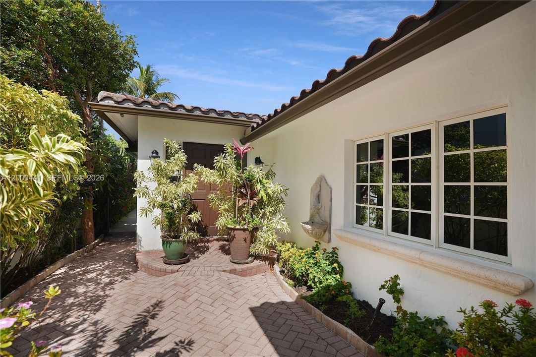 Side patio.