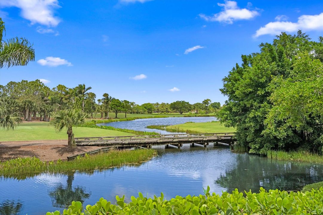 Endless water and golf course views