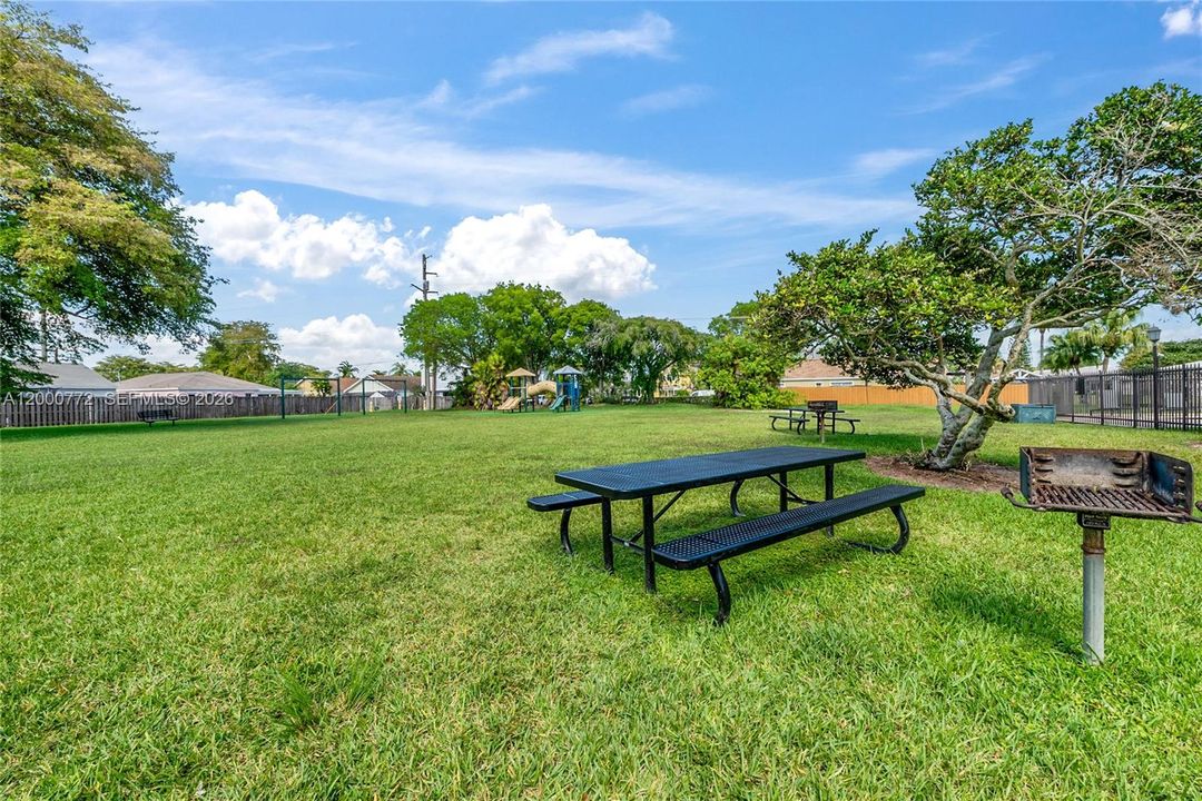 Community Playground and Grill Area