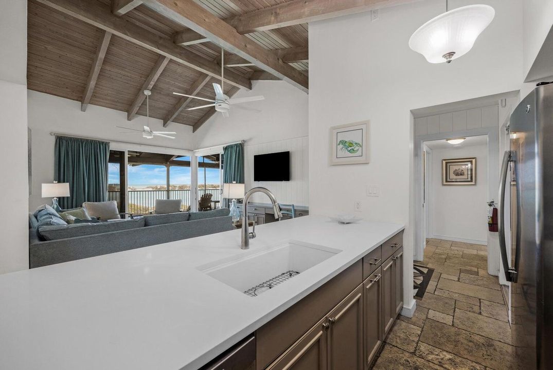 Vaulted Ceilings and fresh kitchen