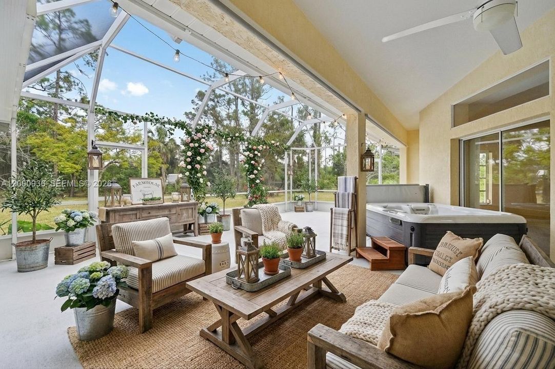 Virtually Staged Screened Lanai