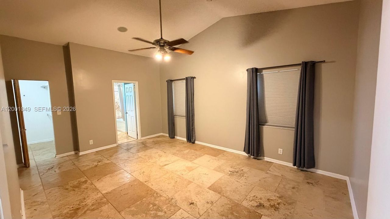 Master bedroom with blackout shades
