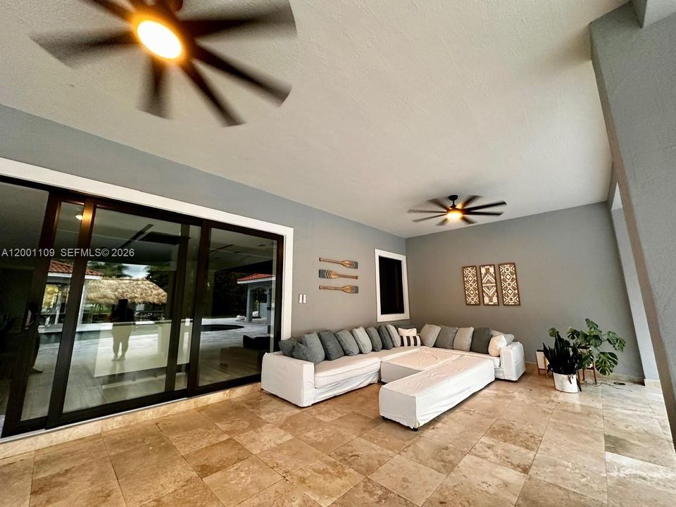 Outdoor living room terrace