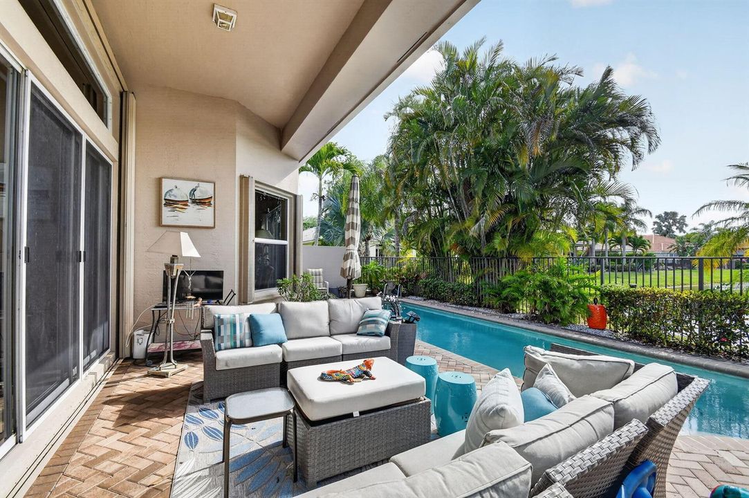 Covered Patio & Pool View