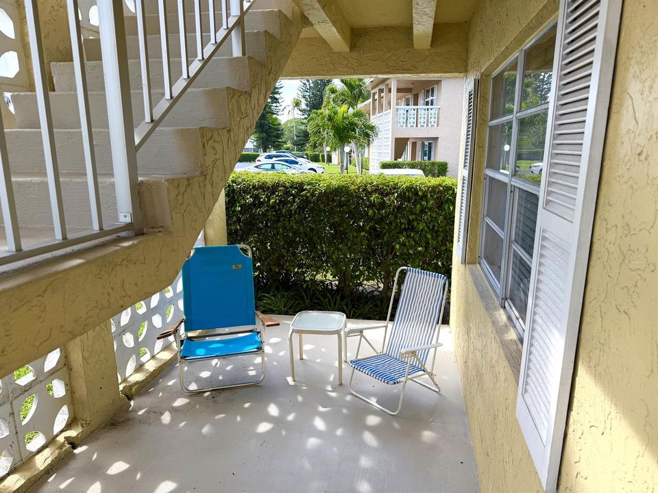 under roof patio area