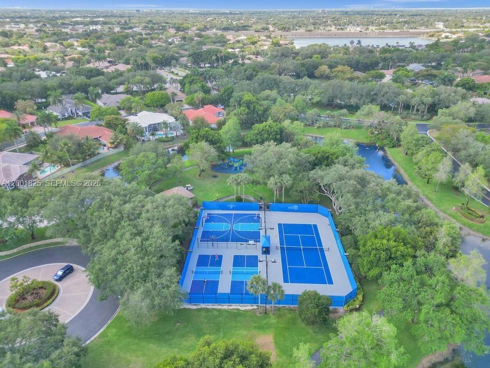 Amenity Island features Basketball, tennis and pickleball!
