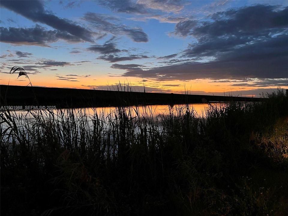 sunsets on water