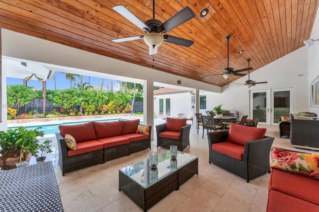 Plenty of room to host parties on your covered patio