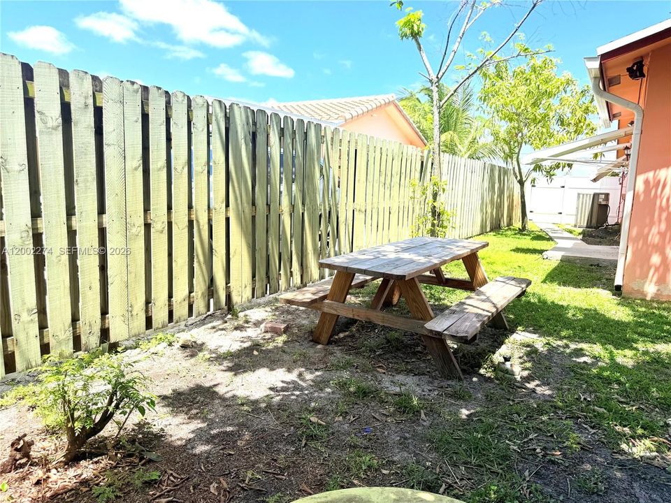Spacious yard