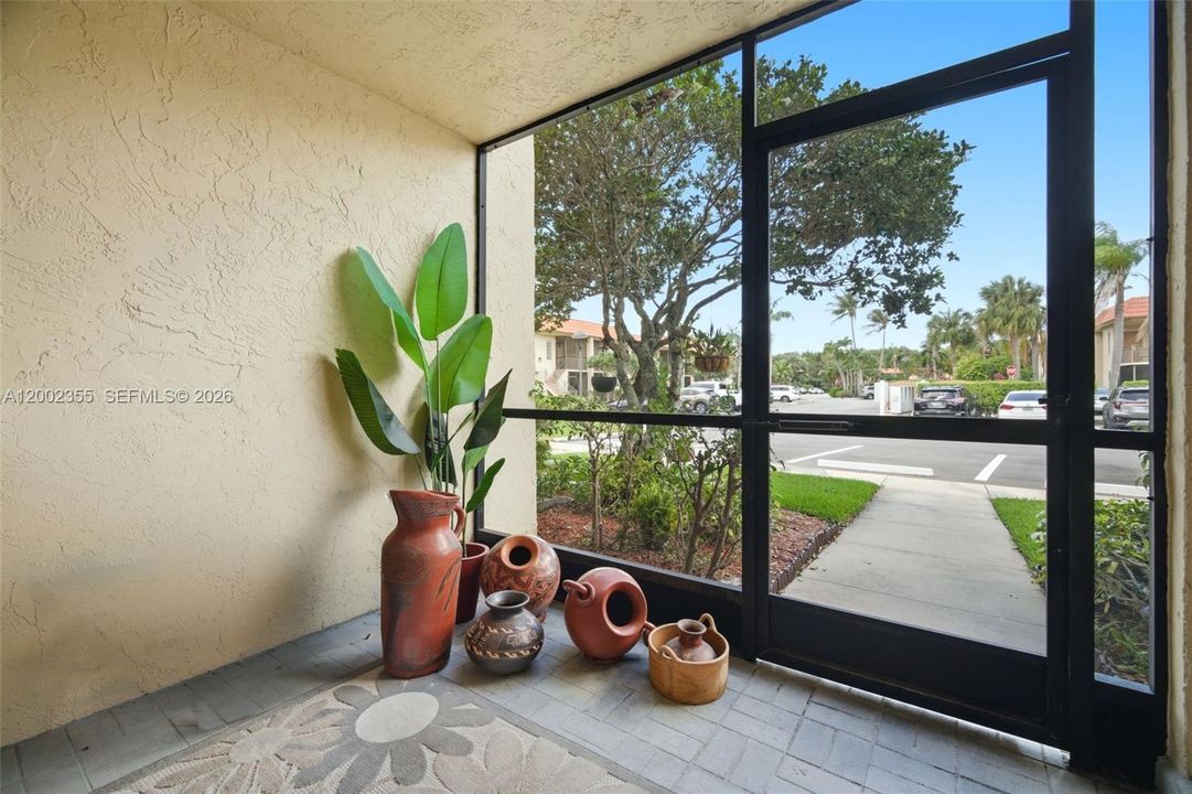 Screened front porch