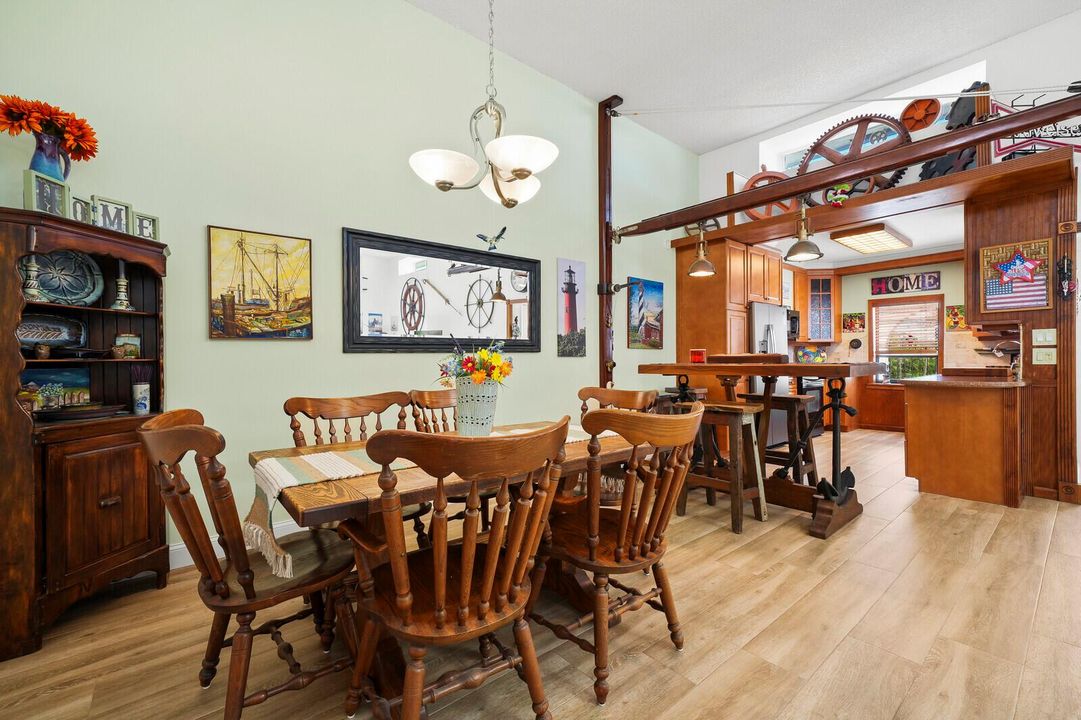 dining and kitchen