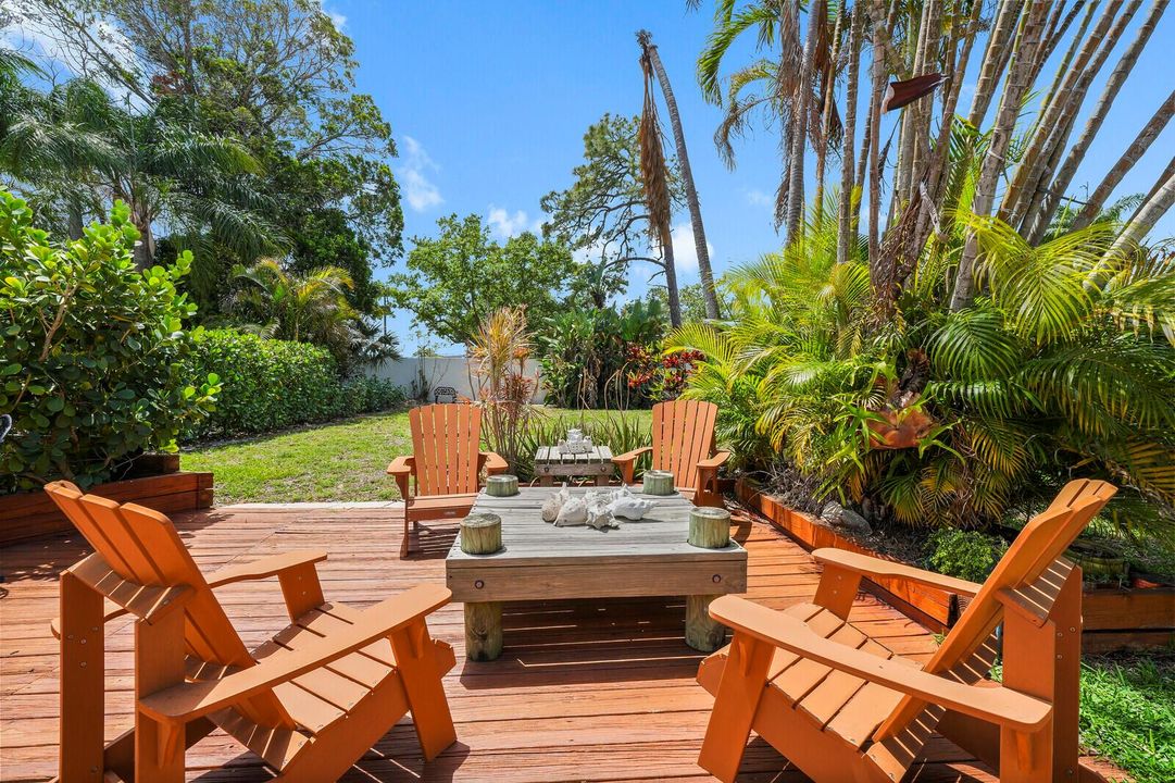 back yard deck