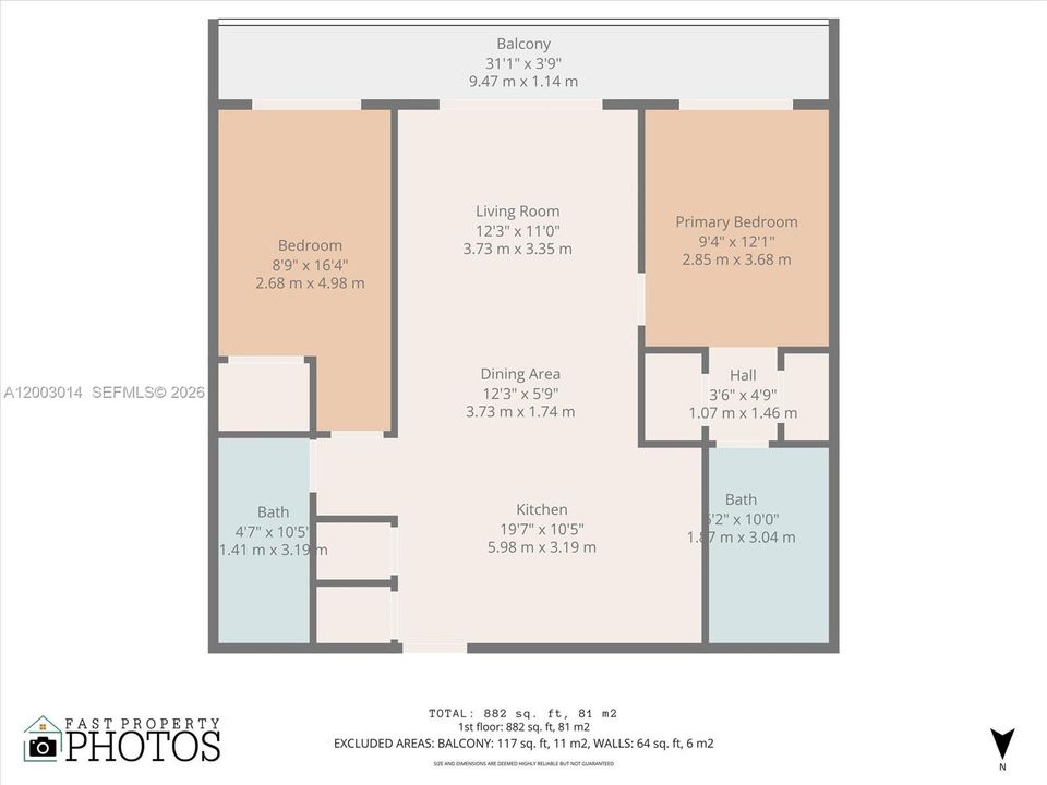 Active With Contract: $549,000 (2 beds, 2 baths, 882 Square Feet)