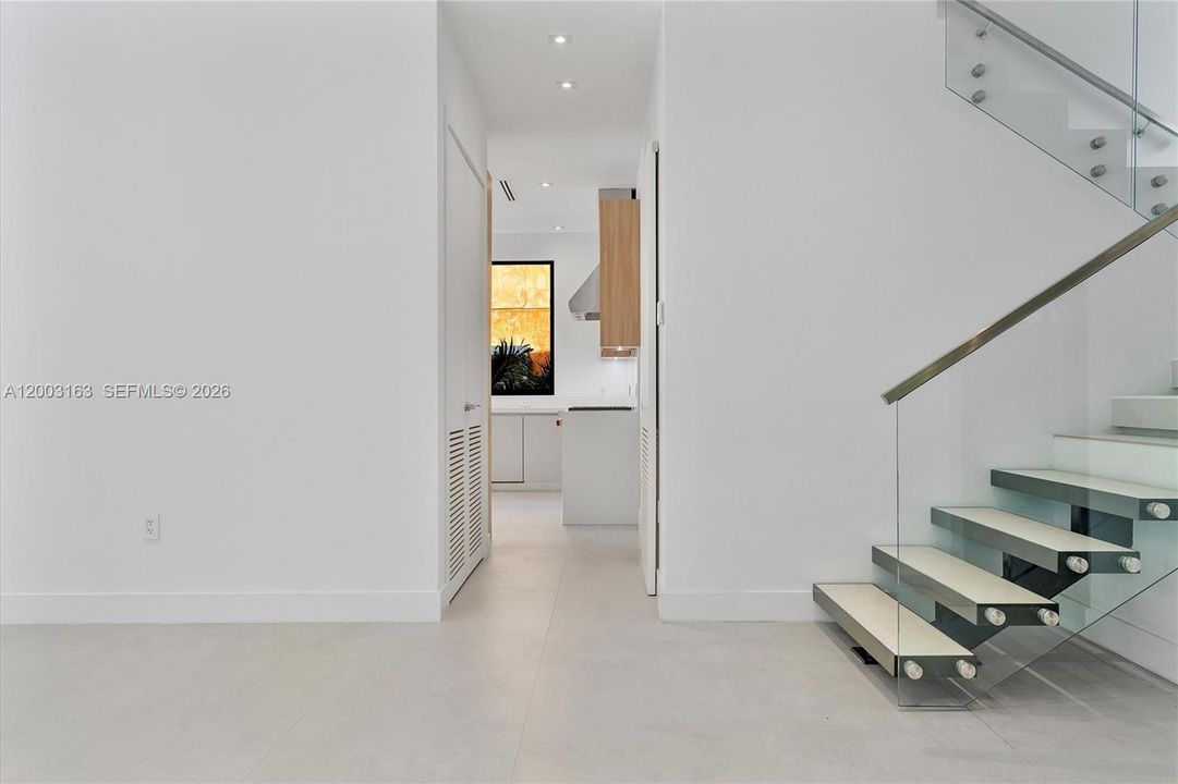 Stairs to upper floors