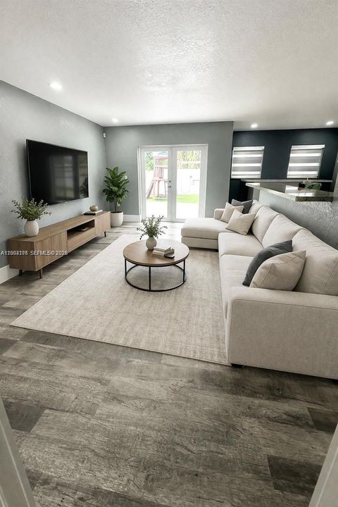 Furniture shown is virtual staging