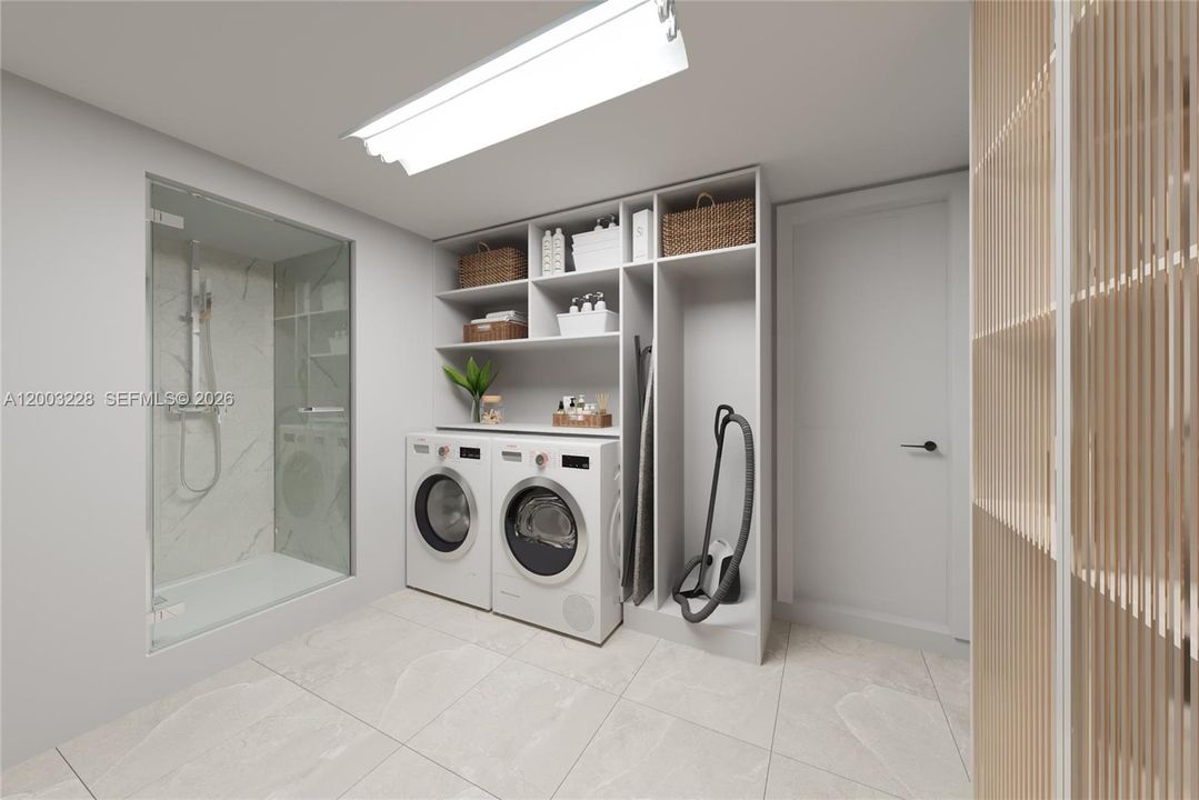 Rendering Laundry area