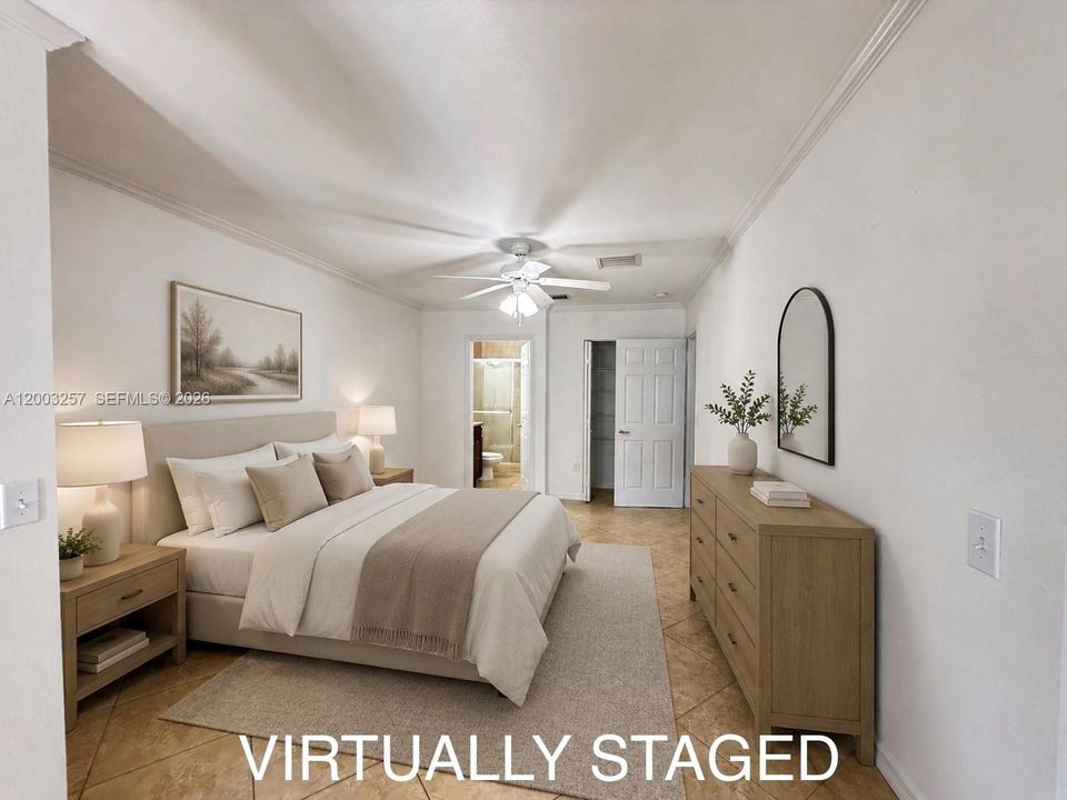 Virtually Staged primary bedroom
