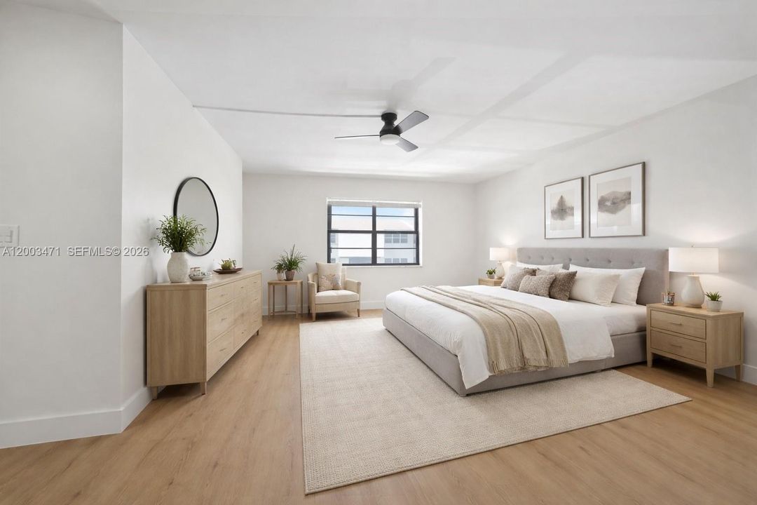 virtually staged bedroom