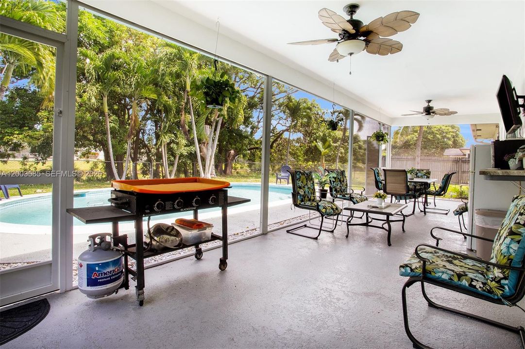 PATIO WITH BARBECUE GRILL AND FRESH BREEZE