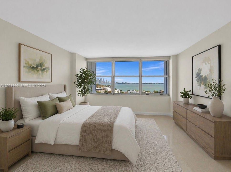 Virtually rendered furniture and decor