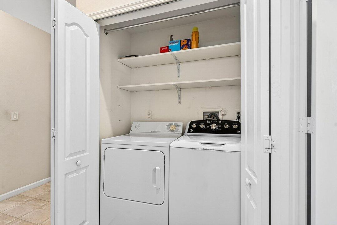 Laundry in Inside Hallway Closet