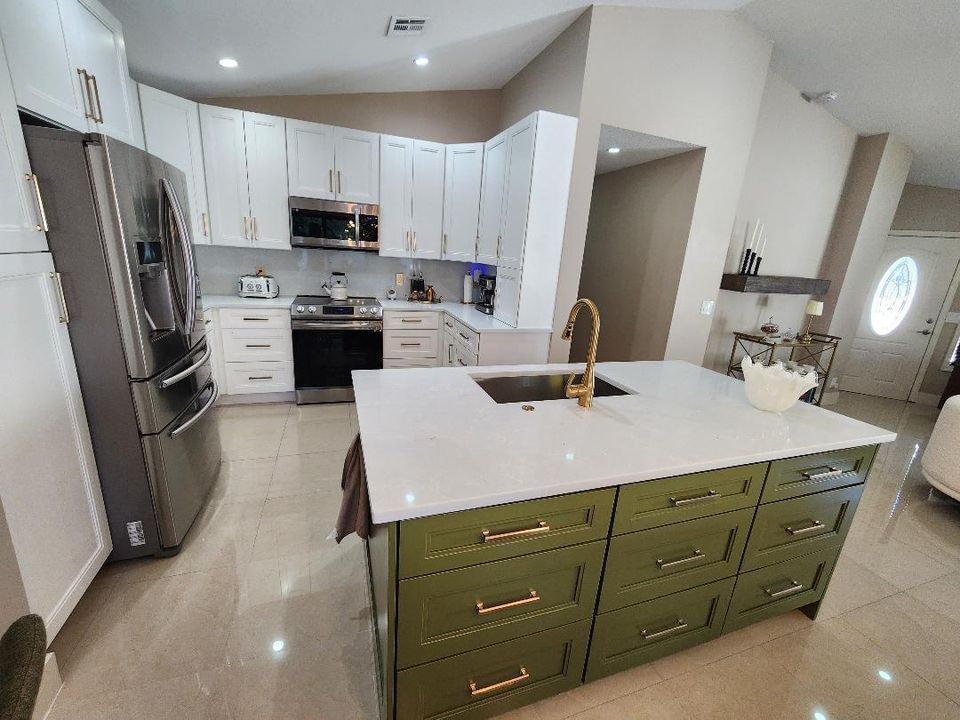 Kitchen and cupboard