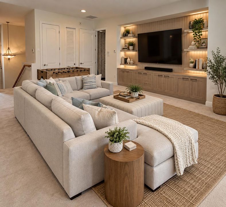 Coastal Modern Family Game Room