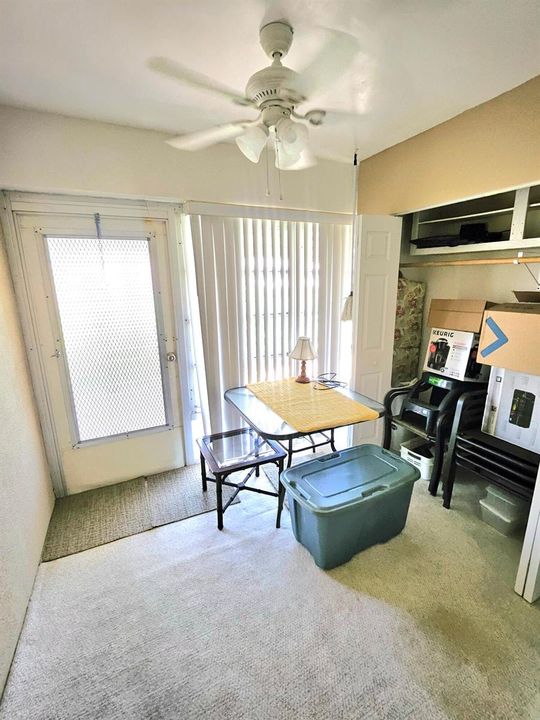 Sunroom with storage