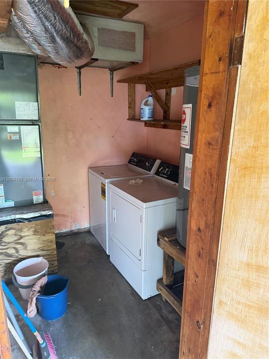 Laundry/A/C Unit/ and Water Heater Room