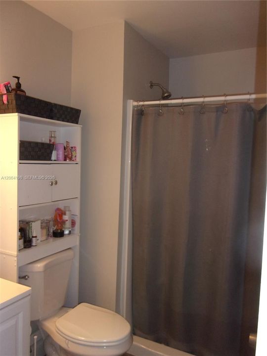 The newly renovated bathroom, with its tile floors is a grea feature