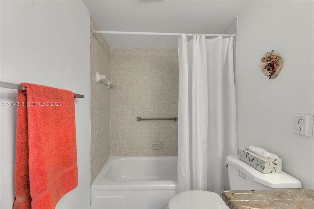 Bathroom #2 showing tub