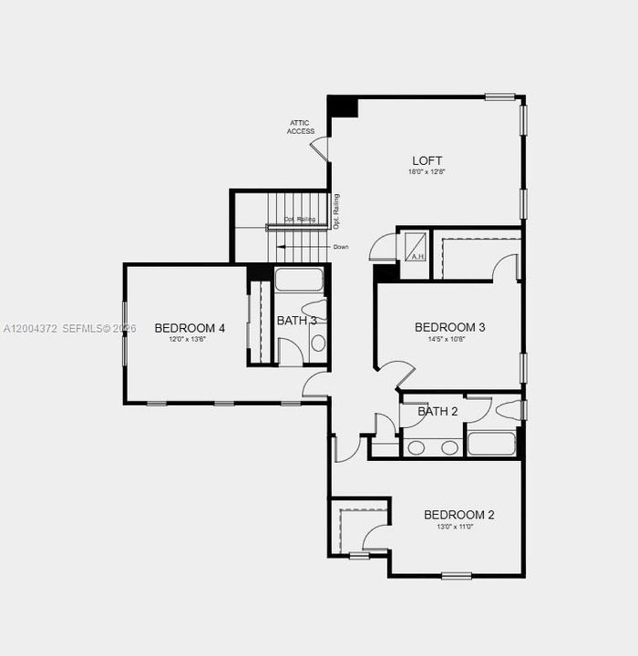 Second Floor Plan - Additional Highlights Include: gourmet kitchen, tray ceiling package, pocket sliding glass door to extended covered lanai, impact glass windows, 8' interior doors throughout, study in place of flex room, pre-plumb for future laundry sink, and outdoor kitchen rough in plumbing