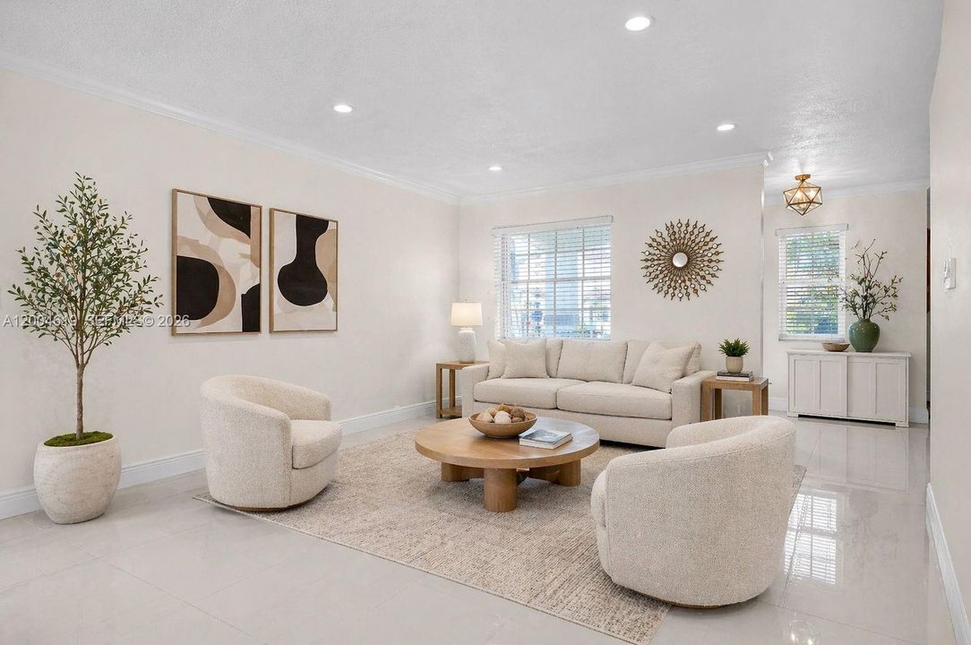 With Modern Furniture (Virtually staged)