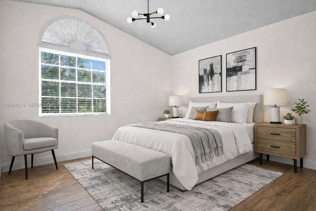 With Modern Furniture (Virtually staged)