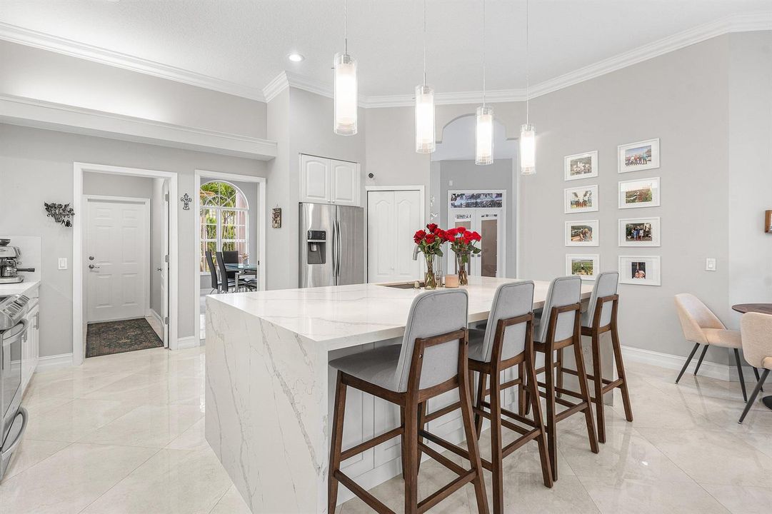 Island with extra cabinets below