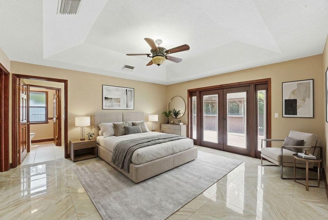 Primary bedroom (staged)