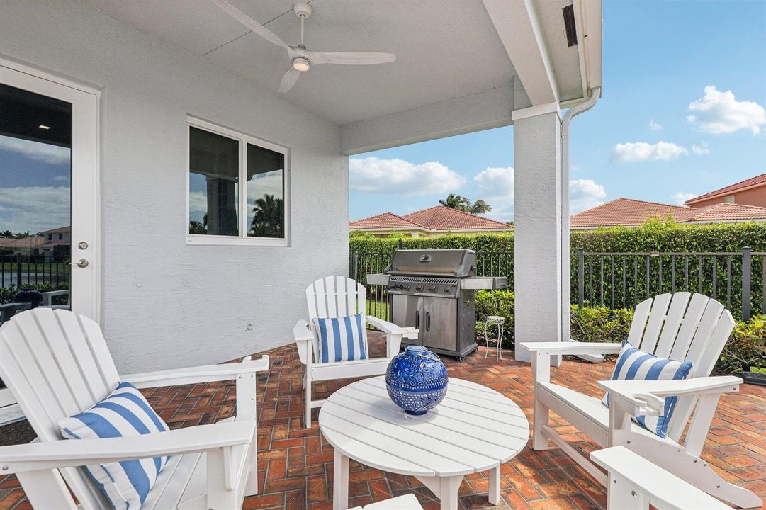 Covered patio dining space