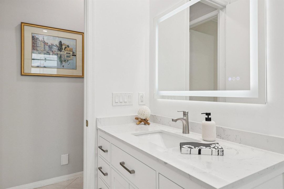 Modern updated bathroom finishes