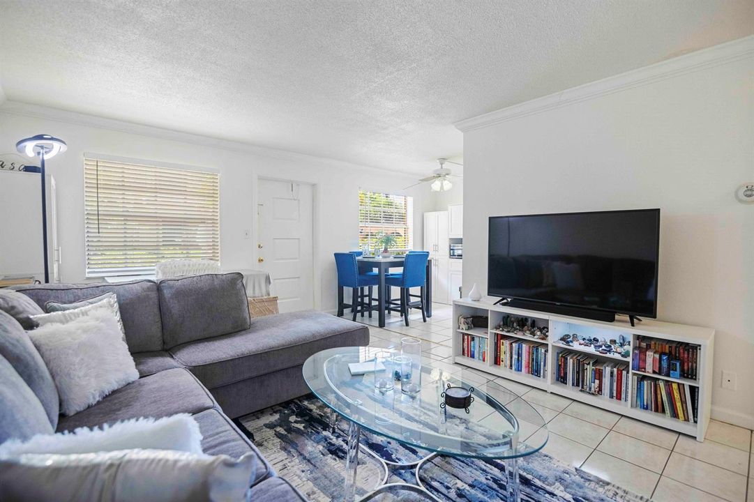 Living room and kitchen