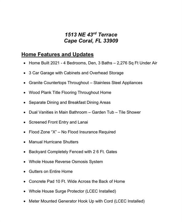 Home Features and Updates