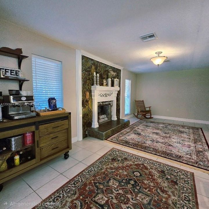 French doors to the hallway provide privacy