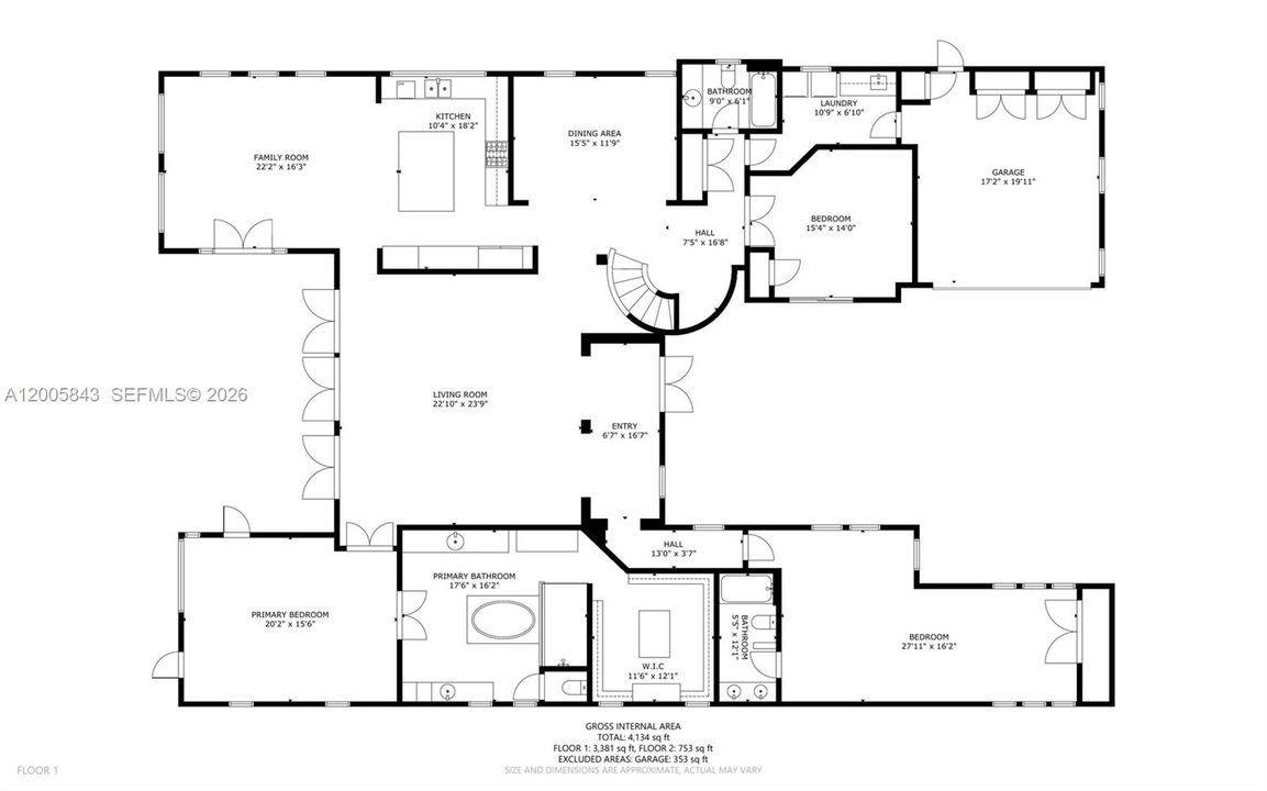 Activo con contrato: $2,495,000 (5 camas, 4 baños, 3838 Pies cuadrados)