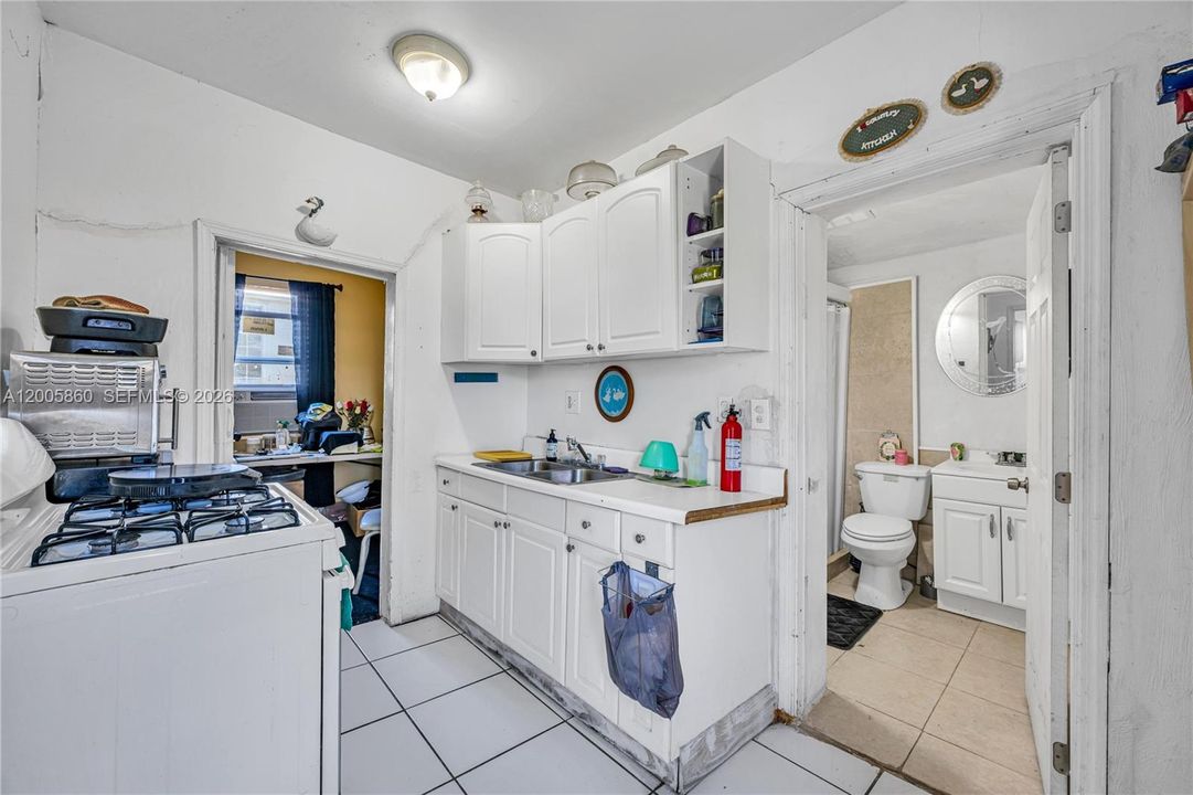 kitchen and first floor bathroom